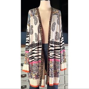 Anthropologie Bricolage Paisley Cardigan Sweater New 2X